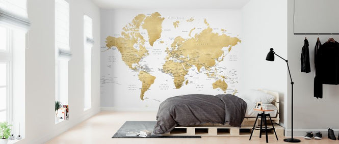 PHOTOWALL / World Map with Capitals (e325677)