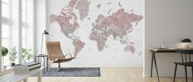 PHOTOWALL / World Map with Cities (e325679)
