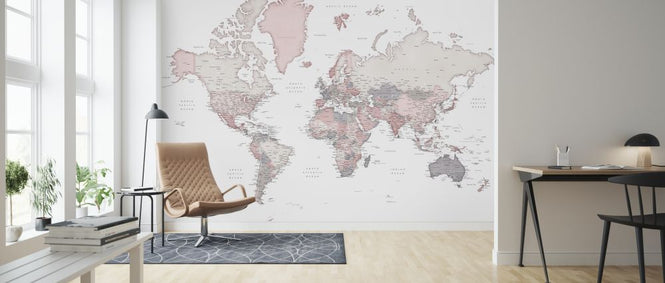 PHOTOWALL / World Map with Cities (e325689)