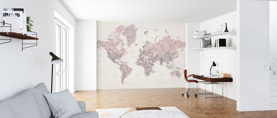 PHOTOWALL / World Map with Cities (e325693)