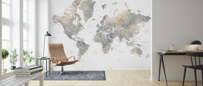 PHOTOWALL / World Map with Cities (e325699)