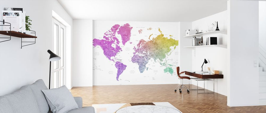 PHOTOWALL / World Map with Countries (e325714)