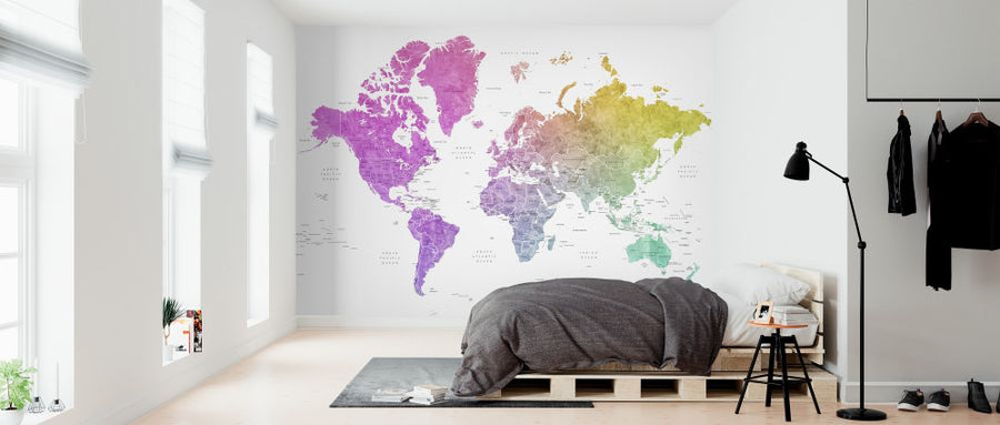 PHOTOWALL / World Map with Countries (e325714)