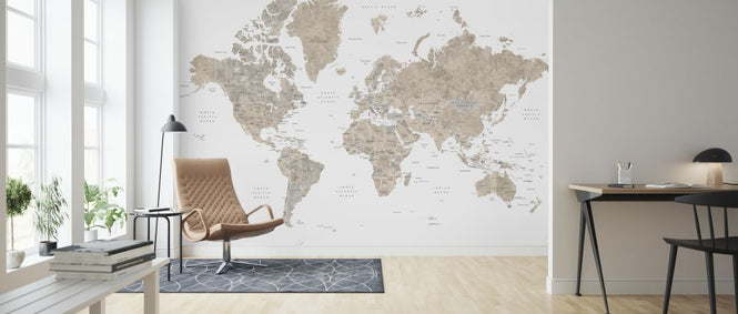PHOTOWALL / World Map with Countries (e325715)