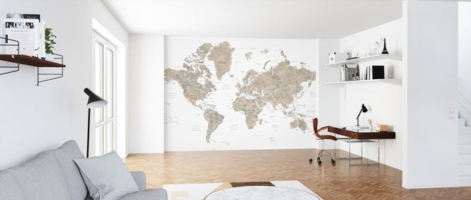PHOTOWALL / World Map with Countries (e325715)