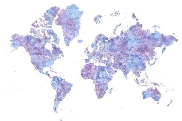 PHOTOWALL / World Map without Text IIII (e325720)