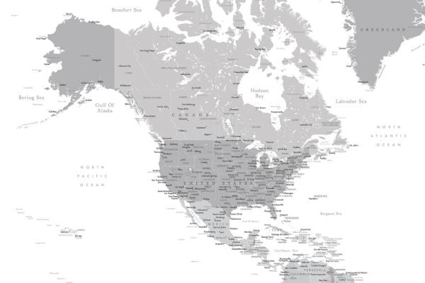 PHOTOWALL / North America and Caribbean Map II (e325731)