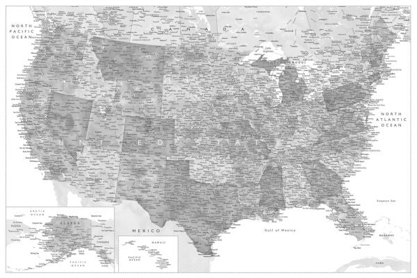 PHOTOWALL / United States Map (e325737)