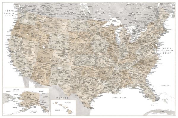 PHOTOWALL / United States Map (e325748)