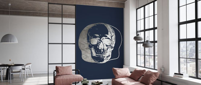 PHOTOWALL / Silver Foil Capitulum I on Blue (e327154)