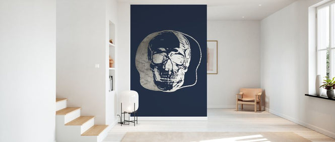 PHOTOWALL / Silver Foil Capitulum I on Blue (e327154)