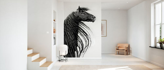 PHOTOWALL / Black and White Horse Portrait II (e327331)