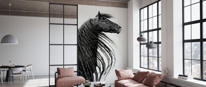 PHOTOWALL / Black and White Horse Portrait II (e327331)
