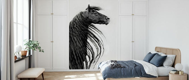 PHOTOWALL / Black and White Horse Portrait II (e327331)