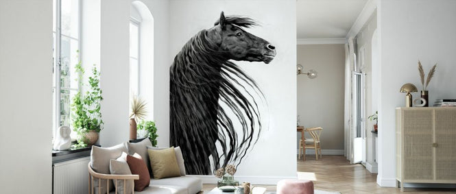 PHOTOWALL / Black and White Horse Portrait II (e327331)