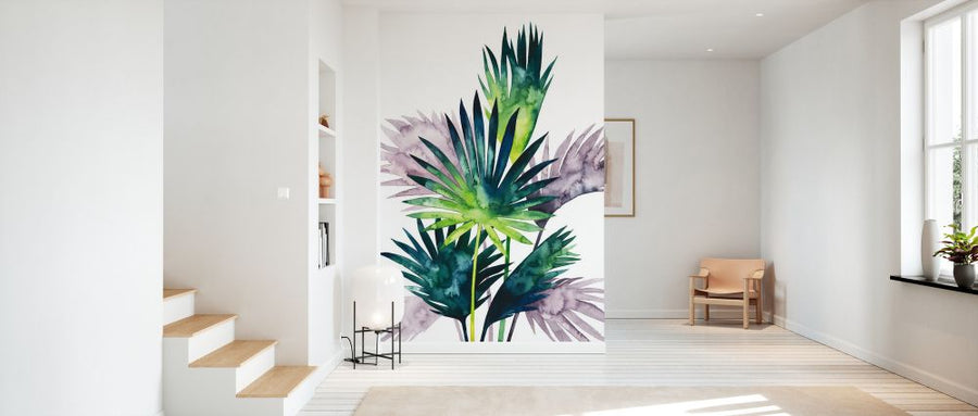 PHOTOWALL / Lustr Twilight Palms III in Pearl White (e327350)