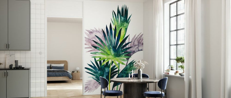 PHOTOWALL / Lustr Twilight Palms III in Pearl White (e327350)