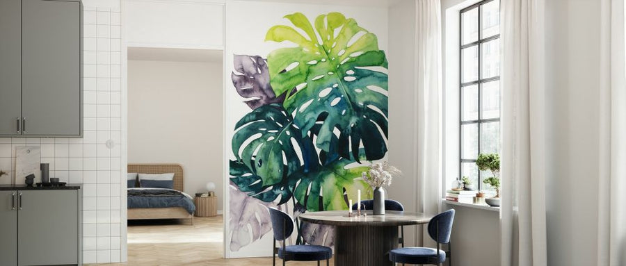 PHOTOWALL / Lustr Twilight Palms IV in Pearl White (e327351)