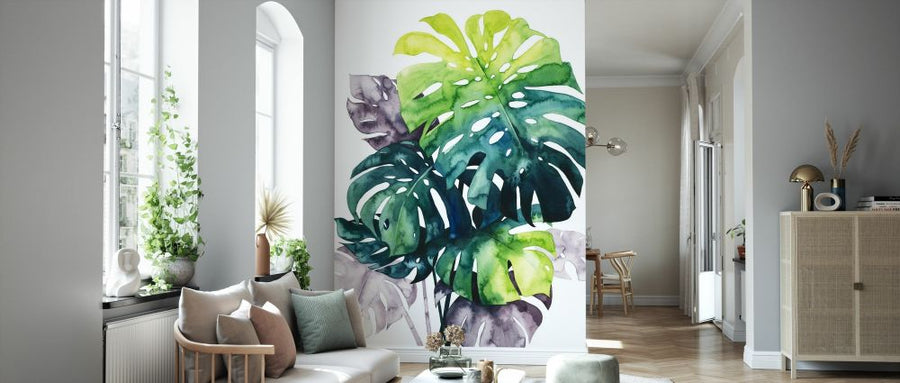 PHOTOWALL / Lustr Twilight Palms IV in Pearl White (e327351)