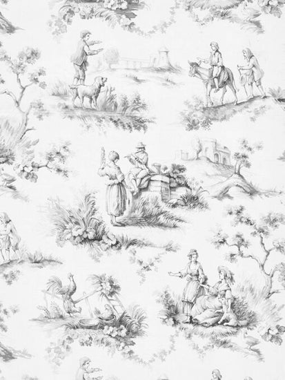 PHOTOWALL / Toile Design in Grey (e327430)