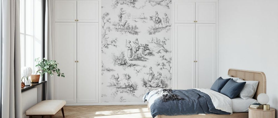 PHOTOWALL / Toile Design in Grey (e327430)