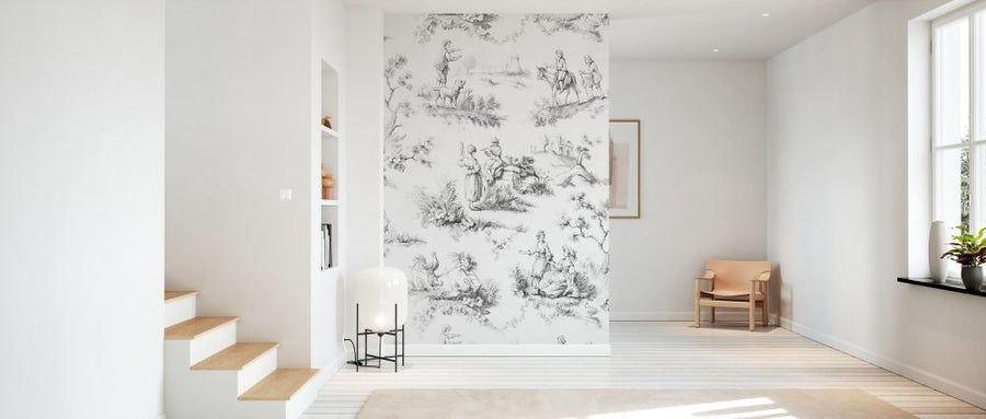 PHOTOWALL / Toile Design in Grey (e327430)