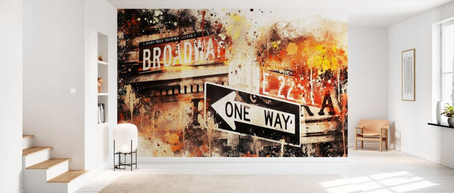 PHOTOWALL / Nyc Watercolor - Broadway One Way (e328571)