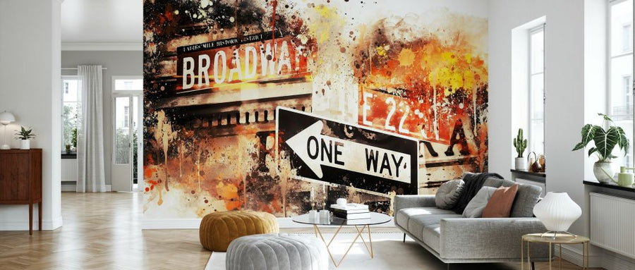 PHOTOWALL / Nyc Watercolor - Broadway One Way (e328571)