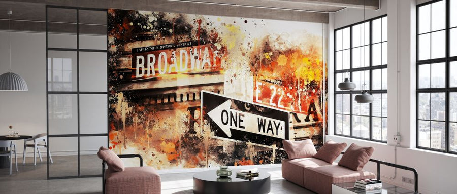 PHOTOWALL / Nyc Watercolor - Broadway One Way (e328571)