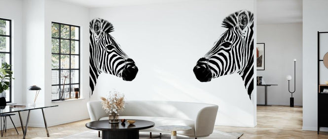 PHOTOWALL / Safari Profile - Zebras Face to Face (e328582)
