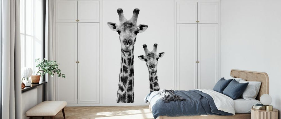 PHOTOWALL / Safari Profile - Giraffe and Baby (e328584)