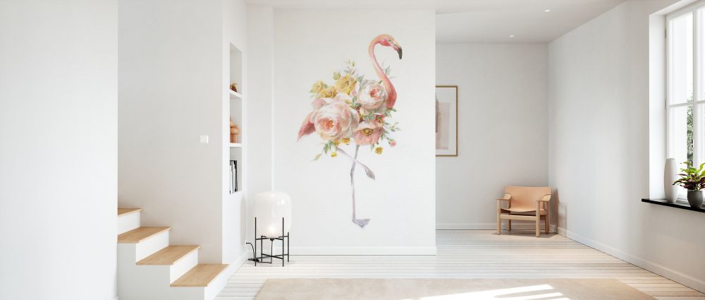 Maa★ページ PHOTOWALL / Floral Flamingo (e327943) | 輸入壁紙専門店 WALPA