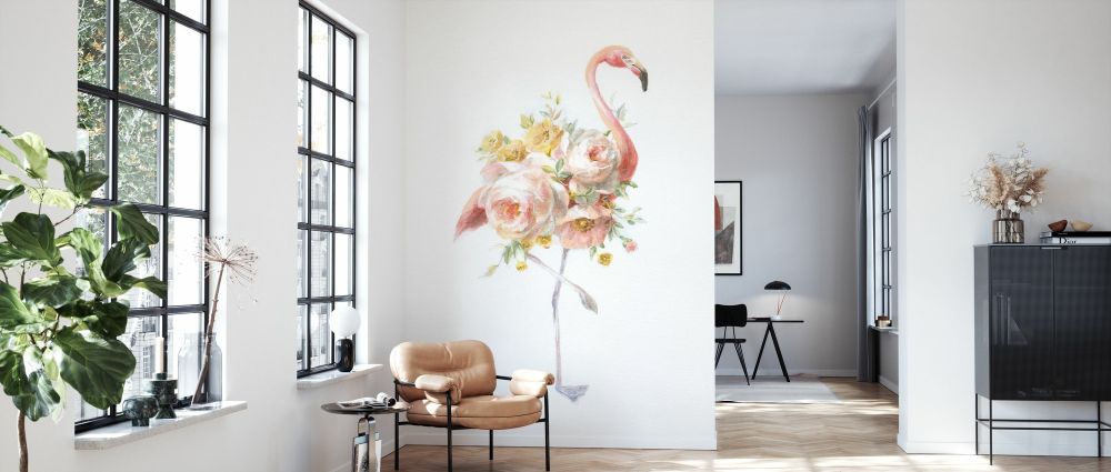 PHOTOWALL / Floral Flamingo (e327943) | 輸入壁紙専門店 WALPA