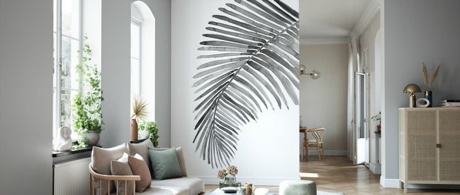 PHOTOWALL / Watercolor Palm Leaves - Bw (e325790)
