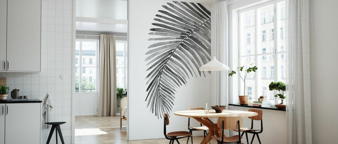 PHOTOWALL / Watercolor Palm Leaves - Bw (e325790)