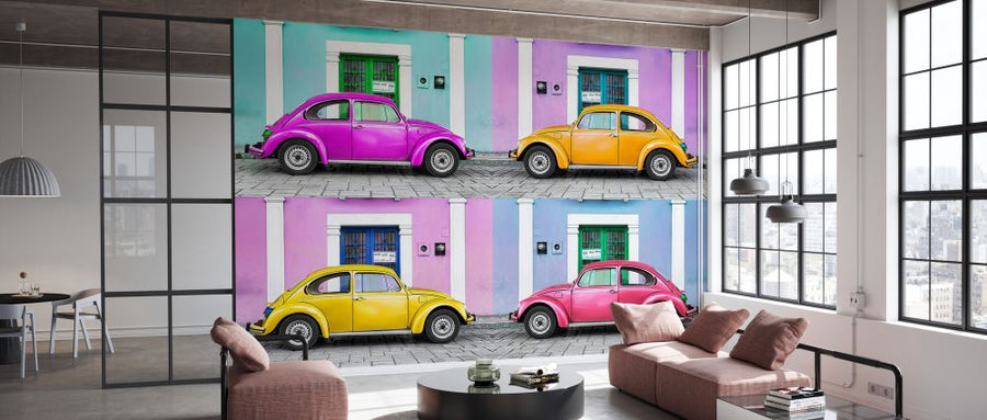 PHOTOWALL / Viva Mexico - Four VW Beetle Cars (e328610)