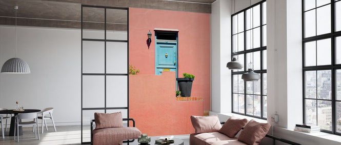PHOTOWALL / Awesome South Africa - Colorful Houses Salmon Wall (e328619)