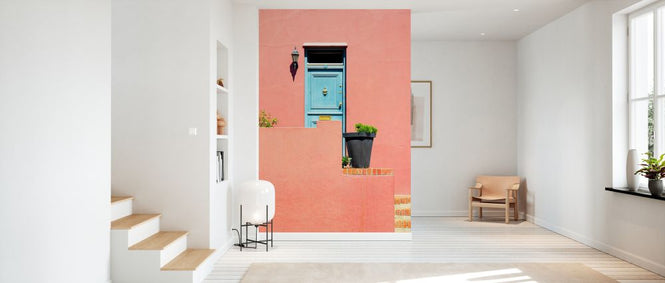 PHOTOWALL / Awesome South Africa - Colorful Houses Salmon Wall (e328619)