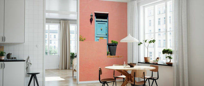 PHOTOWALL / Awesome South Africa - Colorful Houses Salmon Wall (e328619)