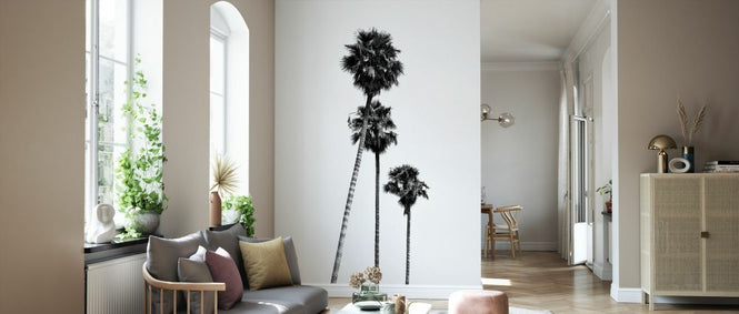 PHOTOWALL / Black California - Hollywood Palm Trees (e328629)
