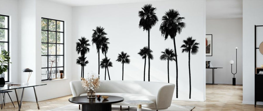 PHOTOWALL / Black California - Palm Trees L.A (e328631)