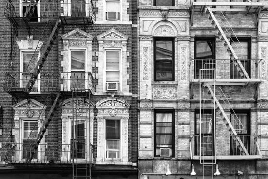PHOTOWALL / Black Manhattan - Two Fire Escape Stairs (e328643)