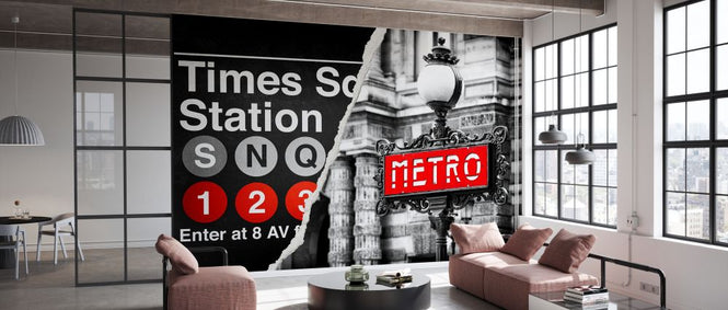 PHOTOWALL / Dual Torn Posters - Metro (e328649)