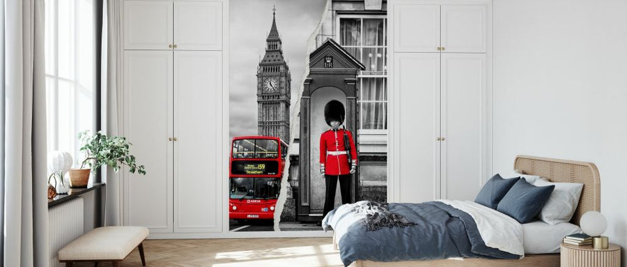 PHOTOWALL / Dual Torn Posters - Red London (e328652)