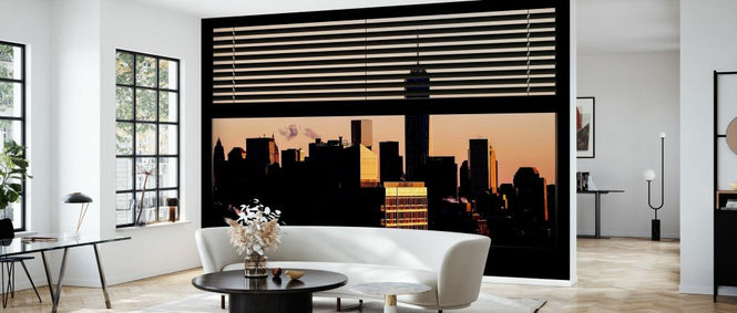 PHOTOWALL / New York view at Sunset throught the Venetian Window (e328663)