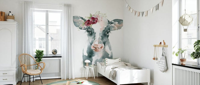 PHOTOWALL / Floral Cow (e328687)