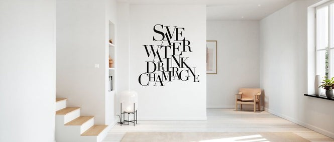 PHOTOWALL / Save Water Drink Champagne (e328694)
