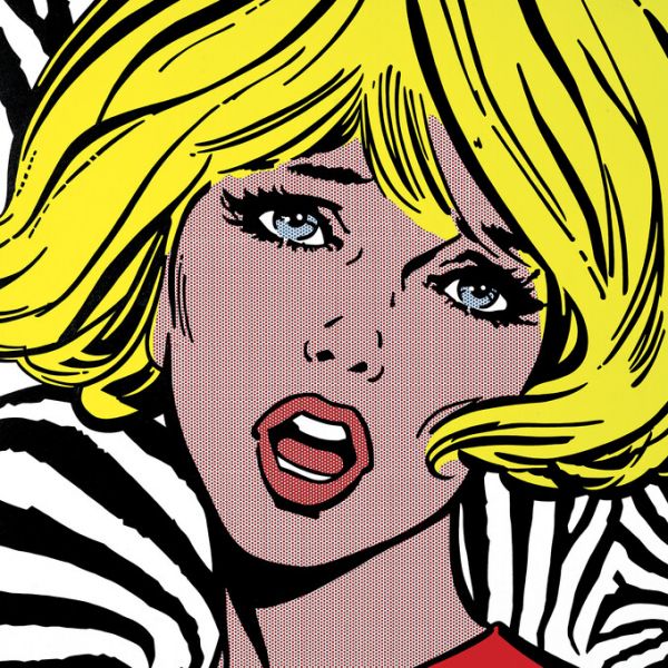 PHOTOWALL / Girl on Zebra Background (e328826)