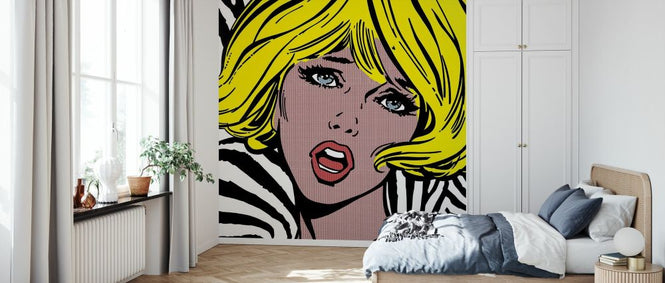 PHOTOWALL / Girl on Zebra Background (e328826)