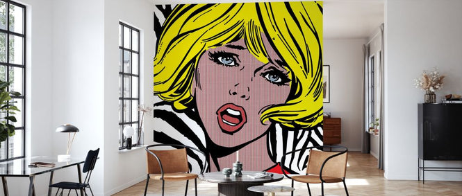 PHOTOWALL / Girl on Zebra Background (e328826)